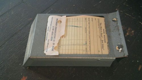 Vtg ROYAL Portable Register Receipt Metal Box sales slips MID CENTURY