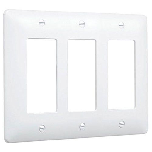 Taymac 5550w paintable masque wall plate cover white 3-gang 3 gang 092326101493 for sale
