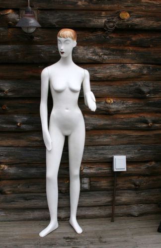 Vintage Full Body FEMALE Mannequin PREPPIE T-11 VAMPY LIP Strawberry-Blonde Bun