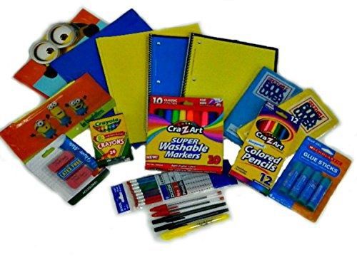 O2CH Pink Pearl Minion School Supply Bundle with Latex Free Erasers Perfect for