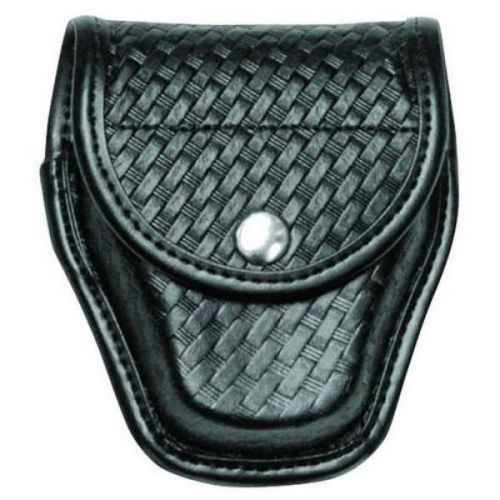 Bianchi Black Plain - Brass Snaps Accumold Elite Double Cuff Case - 22198
