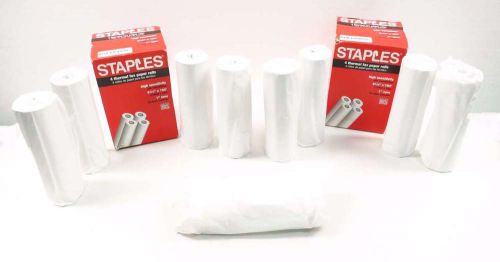 LOT 9 NEW STAPLES 37540 8-1/2IN X 164FT THERMAL FAX PAPER ROLLS 1IN CORE D524875