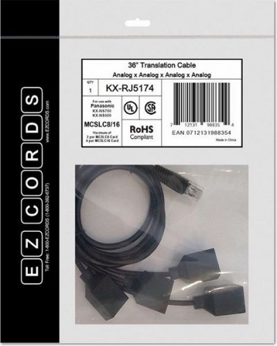 Ezcords ezc-kx-rj5174 analog extension 4 port translation cable for sale
