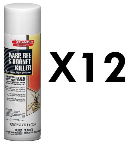 Champion 5108 wasp, bee and hornet killer case of 12 pack15-ounce 20 feet reach for sale