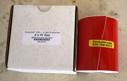 Graphic Products DuraLabel 4000 44-3010 RED 3.0 Mil Premium Vinyl Tape 4&#034; x 70&#039;