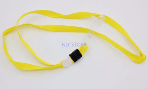 20pcs  29&#034;  yellow Lanyard neck strap  for id badge holder Pull Reel Belt Clip