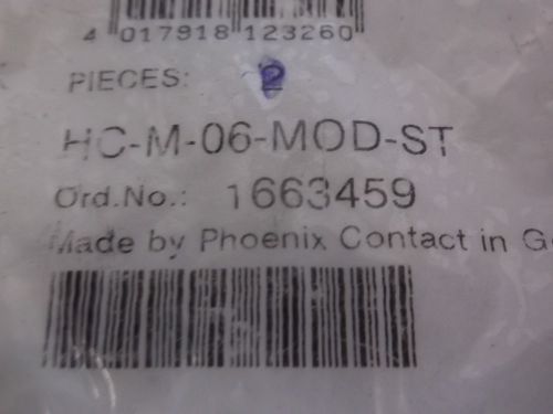 PHOENIX CONTACT HC-M-06-MOD-ST MALE CONTACT INSERT MODULE *NEW IN A BAG*