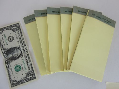 6 Efficiency Line yellow office pads No. 359 note pads
