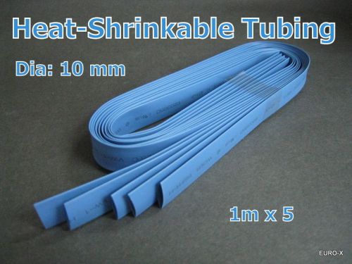 Blue 2:1 heat shrink tubing polyolefin dia.10mm 3/8&#034; total 16 ft (5m) #r7 for sale