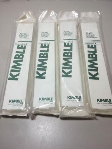 Lot of 4 kimble serological glass pipets 1x1/100ml disposable 72102 total 200 for sale