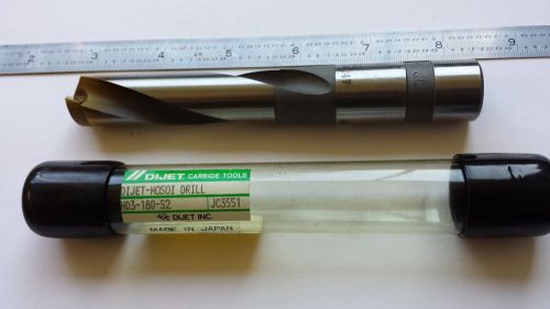1pc) NEW DIJET COOLANT-THRU 18mm carbide tip TiN coated drill #HD3-180-S2 JC3551