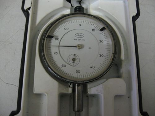 Mahr- dial indicator type 810sb-(0.01mm/increment, +/- 10 mm range includes case for sale
