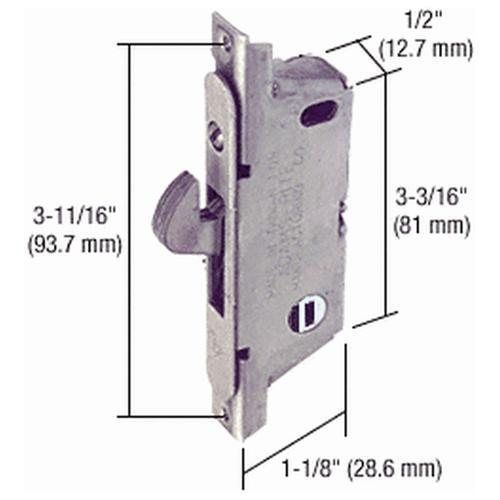 1/2&#034; Wide Round End Face Plate Mortise Lock with Automatic Latching for Adams