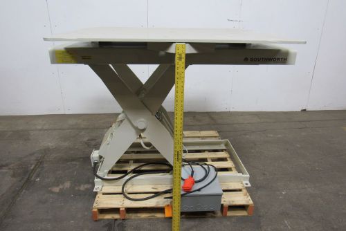 Southworth ls6-36 scissor lift table 6000lb.cap. 46&#034;x56&#034; rotating top tested ! for sale