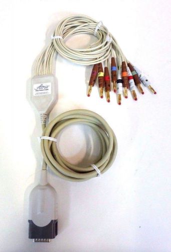 Cardiac science atria ecg ekg 10 lead patient cable 012-0844-00 aha rev b for sale