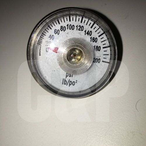 (2) 1/8 npt air pressure gauges 200 psi for sale