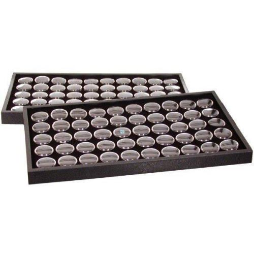 100 Black Foam Gem Jars &amp; 2 Travel Display Trays