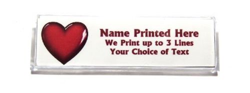 Heart Red Custom Name Tag Badge ID Pin Magnet for Volunteers Nurses Teachers
