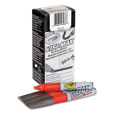 Dry Erase Marker, Chisel Tip, Red, Dozen, Sold as 1 Dozen
