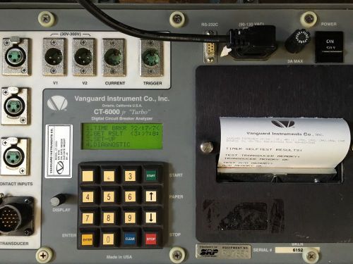 Vanguard CT-6000 JR Turbo Digital Circuit Breaker Analyzer Timer Case