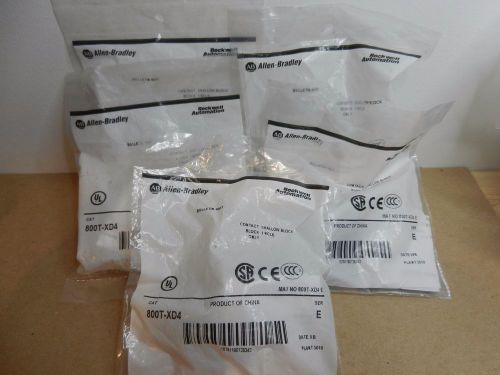 Qty 5 Allen Bradley 800T-XD4  1 NC  Stackable Sealed Shallow Contact Blocks