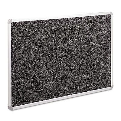 Recycled Rubber-Tak Tackboard, 48 x 36, Black w/Aluminum Frame, Sold as 1 Each