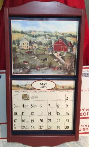 Lang Perfect Timing - Lang Classic Vintage Red Calendar Frame, 15 x 25.25 Inches