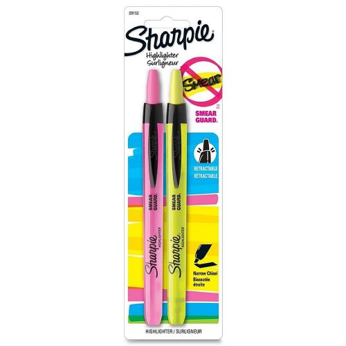Sharpie Retractable Narrow Chisel Point Highlighter 2 ea (Pack of 9)