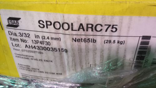 Esab spoolarc 75 3/32 subarc weld wire 30 - 65lb coils for sale