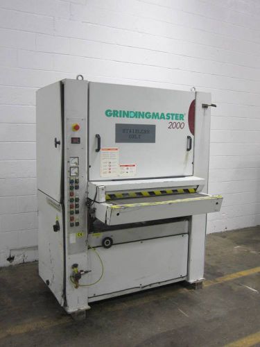 Grindingmaster dual head dry type metal finishing machine - used - am9474 for sale