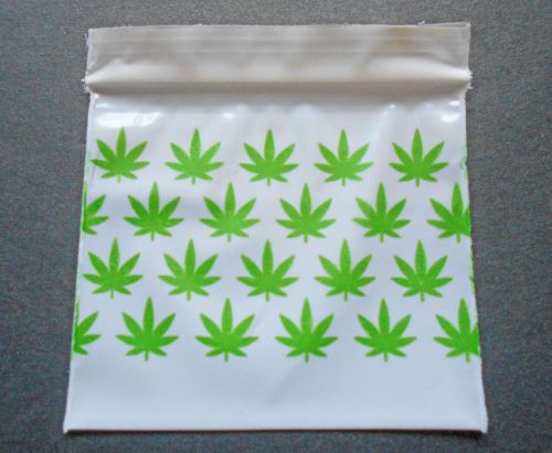 200 Green Marijuana (2x2) Small White Poly Bags (2020) Tiny Ziplock Dime Baggies