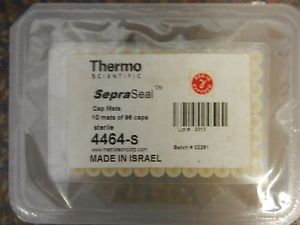 Thermo Scientific #4464 SepraSeal Cap Mats  Qty: 10 X 96/box.  Sterile New