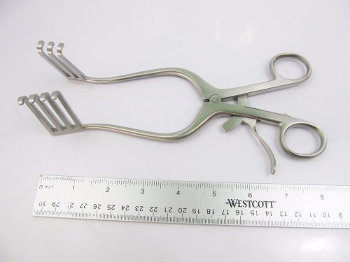 Adson Retractor Blunt Blunt 3x4 Prong 8&#034; &#034;KREBS&#034; German Steel