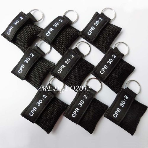 Wholesale 60 BLACK CPR MASK WITH KEYCHAIN CPR FACE SHIELD 30:2