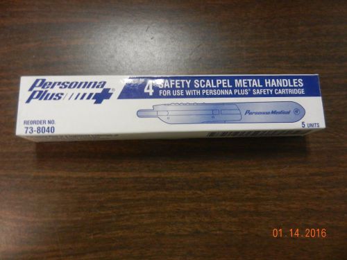 Personna 73-8040 Metal Safety Scalpel Handle # 4 - 5pcs