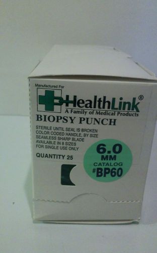 Healthlink Biopsy Punch 6.0 mm Box of 25 ct