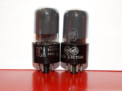 2 x 6K6gt RCA Tubes *Black Plates*Smoked Glass*Matched*