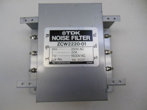 TDK ZCW2220-01 Noise Filter, 250 VAC, 20 Amp (LOT OF 2)