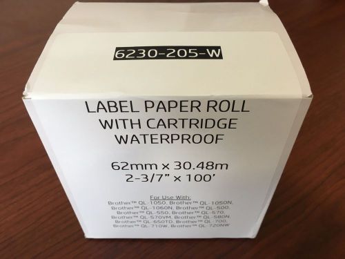 1 Roll DK2205 Continuous Labels w/ 1 Reusable Cartridge for Brother QL Printer