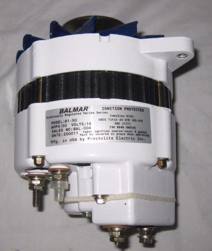 New in box balmar 81-50 80/8 series marine 50amp/14v alternator 1&#034; foot for sale