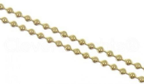 Cleverdelights ball chain spool - 100 feet - 2.0mm ball - champagne gold color for sale
