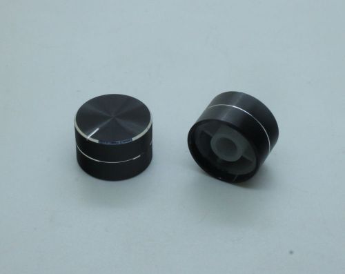 4 x aluminum hi-fi control knob insert type 20mmdx13mmh black 6mm shaft for sale