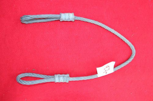 3/8&#034; galvanized wire rope cable 28&#034; (2&#039;-4&#034;) w/ ends ~ 7 x 19 for sale