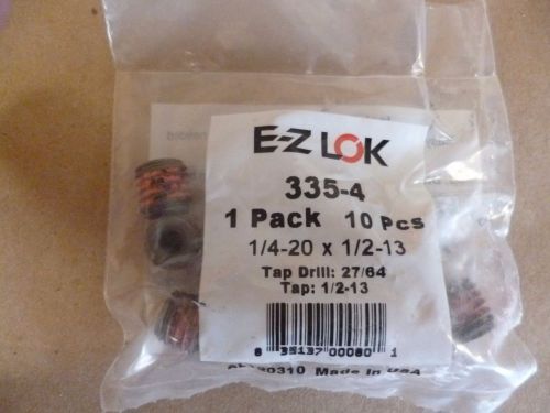 E-Z LOK - 335-4 - Thread-Locking Inserts Internal Thread Size  1/4-20 (10Pk)