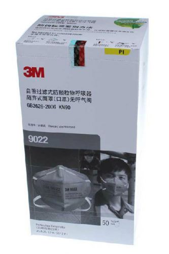 50pcs/box 3m9022 head wearing type anti dust mask respirator pm2.5 haze mask for sale
