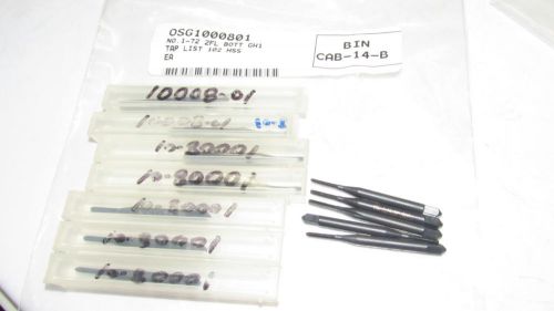 2 new osg #1-72 nf gh1 h1 2fl 2 flutes bottoming hand taps steam oxide 1000801 for sale