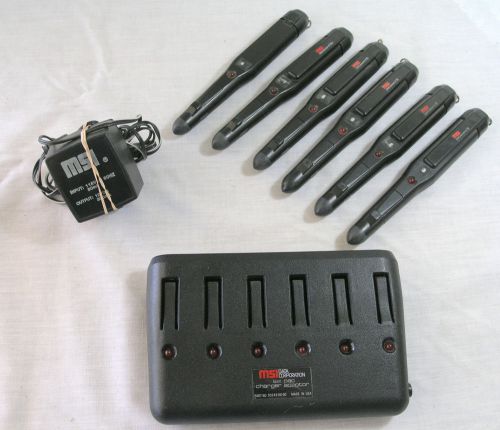 MSI Data Wand II Data Corporation Scanner Reader 6 Pieces With Gang Charger 2