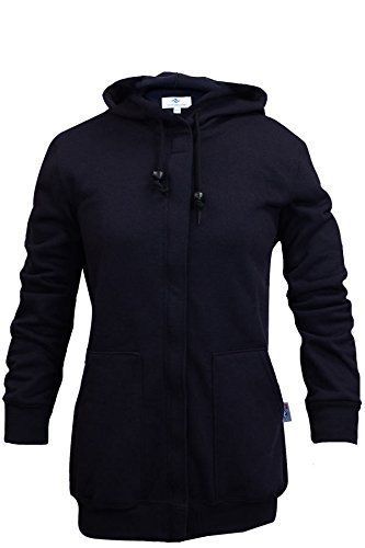 National Safety Apparel C21IW05WLG Women&#039;s DWR Zip-Up FR Sweatshirt Large Navy