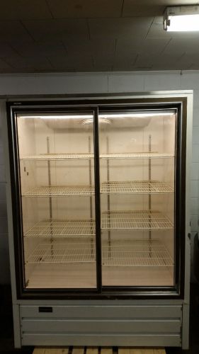 American display case 2 sliding glass doors  refrigerated cooler slr 4304 a for sale