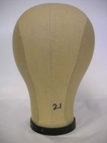 Vintage Cloth Canvas Head Block Millinery Hat Wig Display Mannequin PAT 3300108